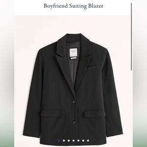 Abercrombie and Fitch oversized 2 button boyfriend blazer dark indigo blue‎ s XL